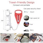 Travel Sleep EZ Door Jam(2-Pack),Portable Door Lock for Hotels, Homes, Apartments and Dorm Rooms, Extra Security & Privacy,Compact Design for Inward Opening Doors