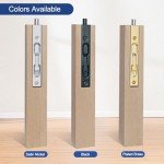 MOSECYOU Flush Bolt French Door Lock 6”, Bolt Latch for Double Doors, Flip Lever Mechanism, Door Top/Bottom Lock for Sliding/Patio/Storm Door(Satin Nickel, 6 in. - 1pack)