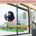 ERVNYNT Sliding Door Security Bar,17-50 Inch Adjustable 1 inch Diameter Window Lock Child Safety Locks for Doors Locking Window Safety Bar Constructed of Sturdy Metal for Home and Patio Door （White）