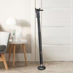 JAOTREL Upgraded Bold Door Stoppers - Door Security Bar Door Jam, Heavy Duty Stoppers Adjustable Jammer for Home, Apartment, Travel,Hotel Room (Black)