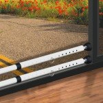 2 Pack Sliding Door Security Bar, 16"-51" Adjustable Sliding Glass Door Security Bar, Suitable for Patio Door and Sliding Window, White
