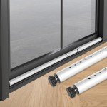 Sliding Door Security Bar Inside 17.7-50.5 Inches Adjustable Patio Glass Door Security Bars Window Dowel Security Bar Stopper for Home Apartment Safety White (2, White)
