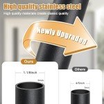 JAOTREL Upgraded Bold Door Stoppers - Door Security Bar Door Jam, Heavy Duty Stoppers Adjustable Jammer for Home, Apartment, Travel,Hotel Room (Black)