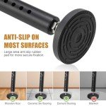 JAOTREL Upgraded Bold Door Stoppers - Door Security Bar Door Jam, Heavy Duty Stoppers Adjustable Jammer for Home, Apartment, Travel,Hotel Room (Black)