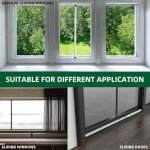 Sliding Door Security Bar Inside 17.7-50.5 Inches Adjustable Patio Glass Door Security Bars Window Dowel Security Bar Stopper for Home Apartment Safety White (2, White)