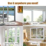 Sliding Door Security Bar - 18-51'' Adjustable Sliding Glass Door&Window Lock Bar,Reinforced Heavy Duty Window Stopper Security Bars Inside for Patio Home Apartment Safety,White