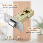 2 Pack 45mm Polished Tubular Latch Locks