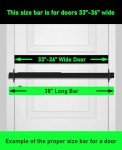 Door Security Bar-by Doorricade-Secure The Entire Width of Your Inward Opening Front Door-Safe Room. Fits Doors 33"-36" Wide-Black Edition.
