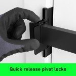 Door Security Bar-by Doorricade-Secure The Entire Width of Your Inward Opening Front Door-Safe Room. Fits Doors 33"-36" Wide-Black Edition.