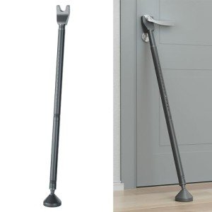 Aglaiprty Upgraded Door Security Bar & Sliding Patio Bar, Strong Safety Door Stoppers, Adjustable Jammer for Home, Apartment, Travel (Black)