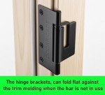 Door Security Bar-by Doorricade-Secure The Entire Width of Your Inward Opening Front Door-Safe Room. Fits Doors 33"-36" Wide-Black Edition.