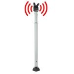 BRINKS- Portable Alarm Door Security Bar, Silver, 121dB Alarm Level- Adjustable Security Door Jammer- Fits Standard Sliding Doors, Hinged Doors, and Windows- for Travel, Home, Dorm