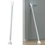 Aglaiprty Upgraded Door Security Bar & Sliding Patio Bar, Strong Safety Door Stoppers, Adjustable Jammer for Home, Apartment, Travel (White)