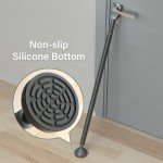 Aglaiprty Upgraded Door Security Bar & Sliding Patio Bar, Strong Safety Door Stoppers, Adjustable Jammer for Home, Apartment, Travel (Black)