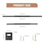 Door Barricade,Door Lock Latch,Black-30-40" Adjustable,Door Barricade Security bar,Security bar for Front Door,Doorricade Security Door bar,Door Security bar from Inside,Door Security bar