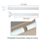 Aglaiprty Upgraded Door Security Bar & Sliding Patio Bar, Strong Safety Door Stoppers, Adjustable Jammer for Home, Apartment, Travel (White)