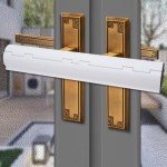 Qivine Patio Door Security Lock, French Door Lock with On and Off Buttons, High Security Locks for Doors Fix Bar, Door Security Devices Easy Install for European Style Double Door Handle