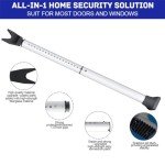 Sliding Patio Door Security Bar Door Brace Adjustable Home Security Door Bar Telescopic Sliding Door Locking Pole Non Slip Door Stop for Doors Window