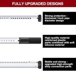 AceMining Sliding Door Security Bar,Heavy Duty Sliding Patio Door Lock Bar, 20-50inch Adjustable Multi-use Window Security Bars, Sliding Door Stopper,White,2Pack