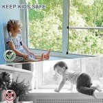 DIIG Sliding Door Security Bar 2packs，17.7-50.5inch Adjustable Locking Window Safety Bar with Rubber Tips,Diameter 1inch Window Security Bar for Home Apartment （White 2Packs）