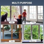 DIIG Sliding Door Security Bar 2packs，17.7-50.5inch Adjustable Locking Window Safety Bar with Rubber Tips,Diameter 1inch Window Security Bar for Home Apartment （White 2Packs）
