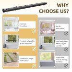 Sliding Door Security Bar Adjustable Inside,17-50 Inches Window Stopper Security Bar with Rubber Base,Lock for Patio Sliding Glass Door/Sliding Window/Child Safety/Burglar Proof (Black - 2 Pack)