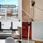 Sliding Patio Door Security Bar Door Brace Adjustable Home Security Door Bar Telescopic Sliding Door Locking Pole Non Slip Door Stop for Doors Window