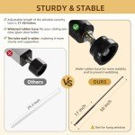 Sliding Door Security Bar Adjustable Inside,17-50 Inches Window Stopper Security Bar with Rubber Base,Lock for Patio Sliding Glass Door/Sliding Window/Child Safety/Burglar Proof (Black - 2 Pack)
