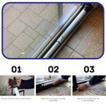 Sliding Patio Door Security Bar Door Brace Adjustable Home Security Door Bar Telescopic Sliding Door Locking Pole Non Slip Door Stop for Doors Window