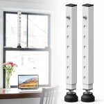 Gadgetzan 2 Pack Window Security Bars Adjustable,Sliding Window Lock Bar for Child Safety/Anti-Theft,11"-18" Portable Small Window safety lock with Rubber Base for Vertical and Horizontal Window-White