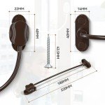 Bwintech 2 Pack Brown Keyless Window Restrictor, UPVC Window Security Cable Lock Limits Open Spaces to Keep Kids Safe and Prevent Injury and Theft