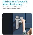 EWANTO Child Safety Window Lock White Baby Safety Locks Door Lock for Gluing for Children and Pets Door Lever Locks