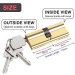 DIDA® 70mm Euro Cylinder Lock with 3 Keys
