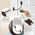 Bwintech 2 Pack Brown Keyless Window Restrictor, UPVC Window Security Cable Lock Limits Open Spaces to Keep Kids Safe and Prevent Injury and Theft