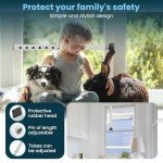 Gadgetzan 2 Pack Window Security Bars Adjustable,Sliding Window Lock Bar for Child Safety/Anti-Theft,11"-18" Portable Small Window safety lock with Rubber Base for Vertical and Horizontal Window-White