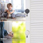 CHOWZZ 2 Pack Door Knob Lockout Device with Padlock,Temporary Door Handle Lock Cover for Dementia Patients/Child Proof, Outdoor Water Faucet Lock Cover - Black