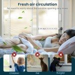 Gadgetzan 2 Pack Window Security Bars Adjustable,Sliding Window Lock Bar for Child Safety/Anti-Theft,11"-18" Portable Small Window safety lock with Rubber Base for Vertical and Horizontal Window-White