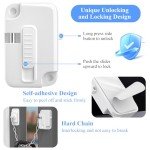 Pack of 2 Fridge Lock, No Drilling Window Lock, Children, Adjustable Fridge Lock, Cabinet Safety Baby for Doors, Washing Machines