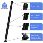 Safety Bar, 120 cm, Window Lock, Burglary Protection, Door, Armoured Latch, Adjustable Locking Window Safety Bar, Diameter 25 mm, Window Safety Bar for Home, Apartment, Black
