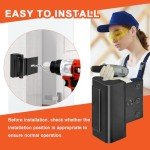 KOVOSCH 3 Pack Home Security Door Lock Reinforcement, Childproof Door Reinforcement Lock Withstand 800 lbs for Inward Swinging Door, Door Security Lock to Prevent Unauthorized Entry, Black