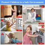 Pack of 2 Fridge Lock, No Drilling Window Lock, Children, Adjustable Fridge Lock, Cabinet Safety Baby for Doors, Washing Machines