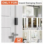 KOVOSCH 3 Pack Home Security Door Lock Reinforcement, Childproof Door Reinforcement Lock Withstand 800 lbs for Inward Swinging Door, Door Security Lock to Prevent Unauthorized Entry, Black