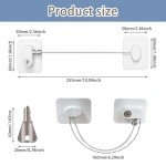 2PCS Fridge Lock Children Safety Refrigerator Lock Fridge Locks for Adults Baby Safety Fridge Locks Cupboard Lock with 2 Keys and Strong Adhesive for Cabinet Drawer Fridge Freezer