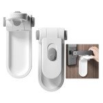 Door Lock,2 PCS Door Lock Without Drilling Bedroom Door Lock,Adhesive Door Handle Lock for Children Pet,Door Locks for Children,Child Locks for Doors,Child Door Lock for Toddler and Pets