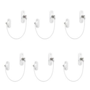 KOVOSCH Window Restrictor Locks for Kids Window Restrictors UPVC Baby Security Window Locks with Screws Keys for Baby Child Children Safety (6PK)