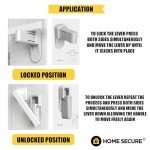 Home Secure™ Door Lever Locks. Self Adhesive Baby Door Safety Locks. Child-Proof & Pet-Proof Door Lever Locks (2 Pack)