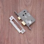 Polished Chrome Bathroom Mortice Lock - 65mm