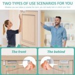 BILLROAD Child Safety Door Top Lock - Top Door Lock for Kids Safety Sturdy Metal Toddler Door Lock Adjustable Child Proof Door Top Lock for 0.8-2 inch Thick Interior Doors