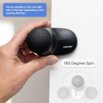 BABYGO® Baby Door Safety Stoppers | Anti-Slam Door Guards for Kids | Childproof Door Finger Protectors | Child Safety Locks for Home | 2-Piece Set Black