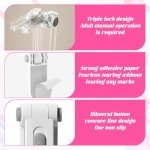 Door Lock,2 PCS Door Lock Without Drilling Bedroom Door Lock,Adhesive Door Handle Lock for Children Pet,Door Locks for Children,Child Locks for Doors,Child Door Lock for Toddler and Pets